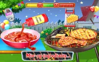 Backyard BBQ Grill Party - Memasak Barbecue Game Screen Shot 1