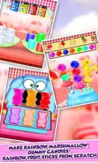 DIY Rainbow candy World - Jelly & Gummy Bear Maker Screen Shot 1