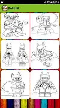 Coloring book for BAT-LEGO Screen Shot 4