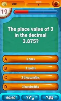 Math 1 Quiz Game Screen Shot 1