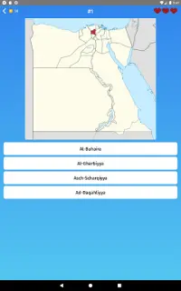 Ägypten - Landkarten Quiz Spiel Screen Shot 8