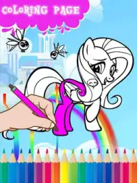 Cute Little Pony Coloring Kids Screen Shot 0