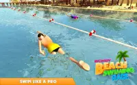 Kadın plajı yüzme yarış oyunu Screen Shot 3