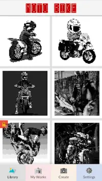 Moto Bike - Pixel Art Screen Shot 1