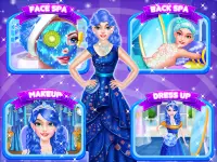 Макияж синей принцессы: салонные игры Screen Shot 1