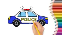 Car coloring : kids doodle drawing games for kids Screen Shot 0