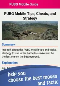 Guide for PUBG Mobile : Tips And Strategy Screen Shot 2