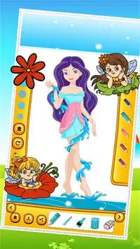 Fairy Princess Coloring Book Screen Shot 4