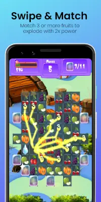 Fruits Star - Free Match 3 Puzzle Game 🍒🍒🍒 Screen Shot 2