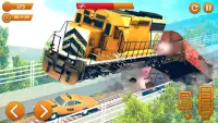 ट्रेन बनाम कार क्रैश: रेसिंग गेम्स 2019 Screen Shot 20