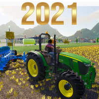 New Real Modern Village Farming Tractor Driving