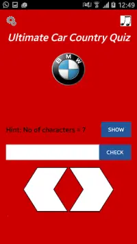 Ultimate Car Country Quiz Screen Shot 1