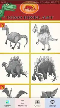 Pixel Art Dinosaurus Screen Shot 4