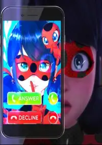 Fake Call Ladybug Miraculous Screen Shot 0