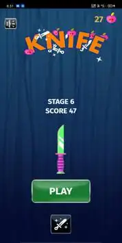 Knife Hit Game Screen Shot 1