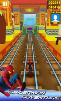 Subway Spider Surfers - Superheroes Game 3D Screen Shot 2