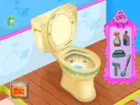 الأميرة ألعاب تنظيف الحمام Screen Shot 1