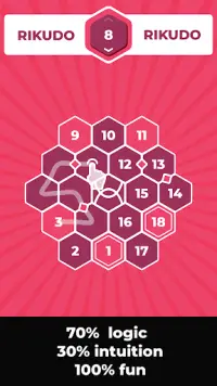 Labirinto numérico : Rikudo - Jogo de lógica Screen Shot 0
