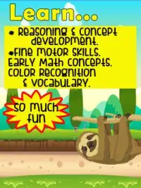 sloth games for kids: free Screen Shot 7