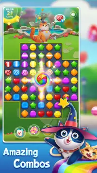 Candy Cat: Match 3 candy games Screen Shot 1