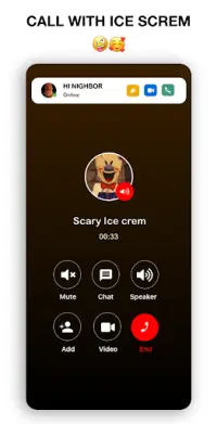 Ice Cream Granny Video Call and Chat   sounds Screen Shot 4