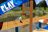 Kids Stunts Water Park Jumping Simulator Game Screen Shot 1