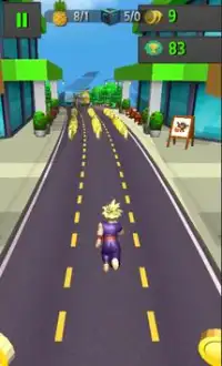 subway 3D Goku dash Dragon Run Saiyan Ultimate Screen Shot 1