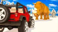 Rhino wild car chase: Impossible car stunt 2021 Screen Shot 2