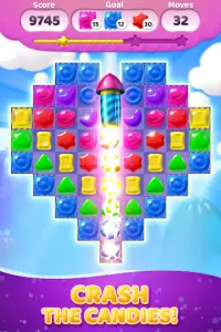 Candy Deluxe - Jogo puzzle de combinar 3 grátis Screen Shot 1