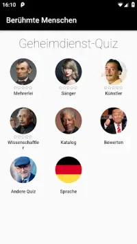 Berühmte Leute - Foto-Quiz Screen Shot 0