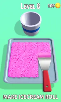 Ice Cream Rolls 3D Game Stir-Fried Frozen Desserts Screen Shot 1