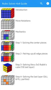 Rubic Solver 4x4 Guide Screen Shot 0