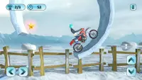 Снег Велосипед Вождение Трюки Screen Shot 3