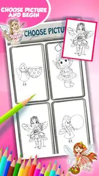 Little Fairy Coloring Book Screen Shot 2