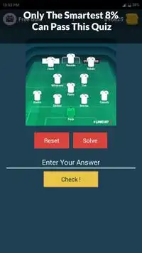 Football Line-up Quiz - Guess The Football Club Screen Shot 1