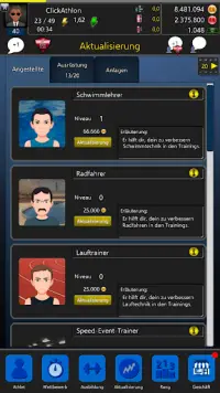 Kostenloses Triathlon-Spiel - ClickAthlon Manager Screen Shot 4