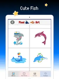 Fish color by number : Pixel art blue ocean Screen Shot 6