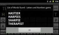 Letters and Numbers Countdown Screen Shot 1