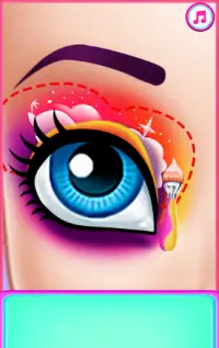 принцесса макияж глаз игра визажист Screen Shot 5