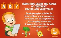 Fruits and vegetables spelling Screen Shot 0