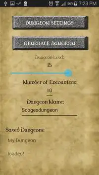 Dungeon Master 3.5 Generator Screen Shot 1