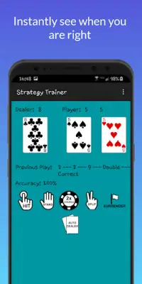 Blackjack Strategy Trainer Screen Shot 2