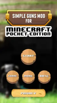 Simple Guns Mod for MineCraft Pocket Edition Screen Shot 0