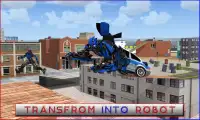 Police Robot Car Roof Stunts Screen Shot 2