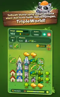 TripleWorld: Teman Hewan Membangun Kota Taman Screen Shot 7