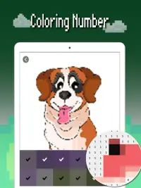 Cães cor pelo número: Pixel art dog coloring 2019 Screen Shot 7