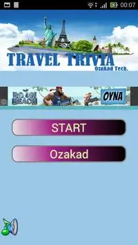 Travel Quiz Game Screen Shot 1