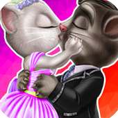 Talking Cats Wedding Kiss!!