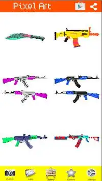 MLG Weapon Pixel Art: Guns Color By Number Game Screen Shot 4