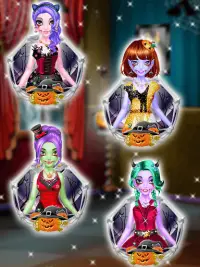 Halloween dress up cô gái-quái vật ăn mặc trò chơi Screen Shot 2